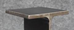 Ward Bennett Ward Bennett Inspired Pair Enameled Steel I Beam Drink Stands or End Tables - 3427909