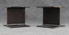 Ward Bennett Ward Bennett Inspired Pair Enameled Steel I Beam Side or End Tables Mid Century - 3274315