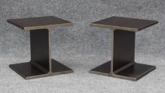 Ward Bennett Ward Bennett Inspired Pair Enameled Steel I Beam Side or End Tables Mid Century - 3274318