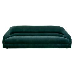 Ward Bennett Ward Bennett Sofa in Green Velvet with Back Pleat 1970s - 693971