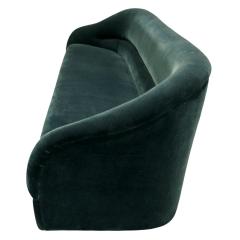 Ward Bennett Ward Bennett Sofa in Green Velvet with Back Pleat 1970s - 693974