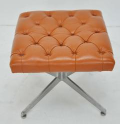Ward Bennett Ward Bennett Tufted Leather Stool - 428668