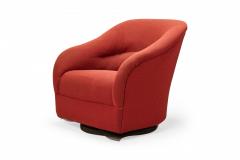 Ward Bennett Ward Bennett for Brickel AmericanLight RedSwivel Tub Lounge Chairs - 2792423