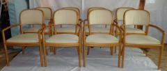 Ward Bennett Ward Bennett for Brickel Associates Eight Ash Dining Chairs circa 1970 - 570074