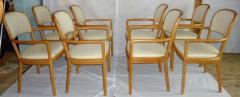 Ward Bennett Ward Bennett for Brickel Associates Eight Ash Dining Chairs circa 1970 - 570075