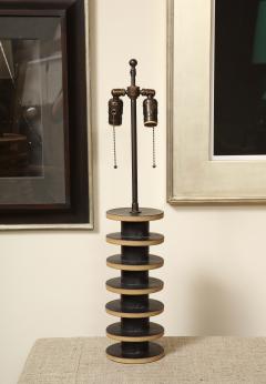 Warner Walcott Pair of Stacked Disc Stoneware Lamps - 2421685