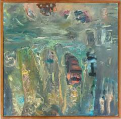 Warren Fischer Vintage Warren Fischer Abstract Oil Painting - 3592898