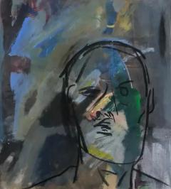 Warren Fischer Vintage Warren Fischer Figurative Abstract Painting on Canvas - 3590850