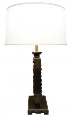 Warren Kessler Abacus Table Lamp with Brass Accents 1940s - 349658