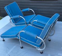 Warren McArthur Corporation WArren McArthur Pair of Chaise Longues Style No 1018 NAMCO Australia 1950s - 4383667
