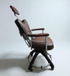 Warren McArthur Warren McArthur Furniture Corp Early Warren McArthur Reclining Shampoo Chair Custom Wood Base Model 1930s - 4410160