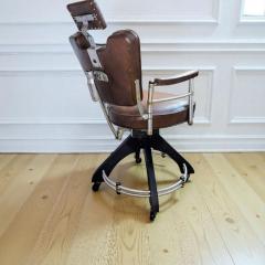 Warren McArthur Warren McArthur Furniture Corp Early Warren McArthur Reclining Shampoo Chair Custom Wood Base Model 1930s - 4410162