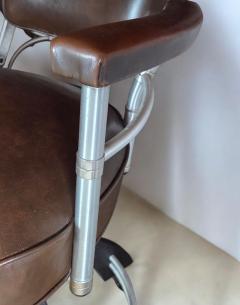 Warren McArthur Warren McArthur Furniture Corp Early Warren McArthur Reclining Shampoo Chair Custom Wood Base Model 1930s - 4410165