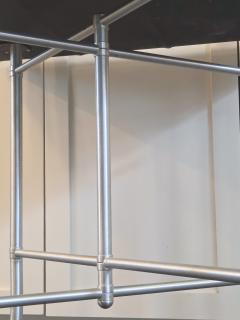 Warren McArthur Warren McArthur Furniture Corp Warren McArthur Aluminum Card Table 30 Formica Top Double X Base c 1938 - 4416281