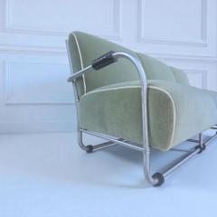 Warren McArthur Warren McArthur Furniture Corp Warren McArthur Style No 977L AUR 3 Seater Sofa Celadon Mohair 1938 - 4382037