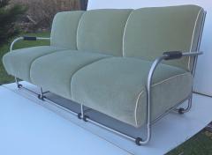 Warren McArthur Warren McArthur Furniture Corp Warren McArthur Style No 977L AUR 3 Seater Sofa Celadon Mohair 1938 - 4382046