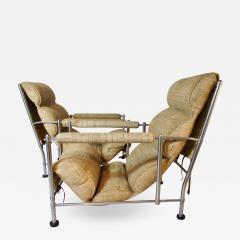 Warren McArthur Warren McArthur Pair of Stainless Steel Lounge Chairs and Ottoman Circa 1935 - 824041