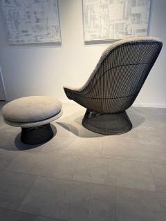 Warren Platner American Modern Bronze Frame Easy Lounge Chair and Ottoman 1966 - 4607487