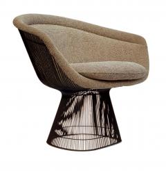 Warren Platner Mid Century Bronze Frame Warren Platner for Knoll Slipper Lounge Chairs - 4333831
