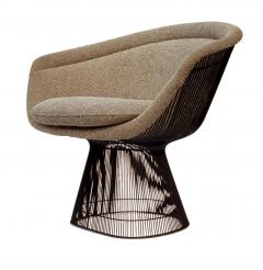 Warren Platner Mid Century Bronze Frame Warren Platner for Knoll Slipper Lounge Chairs - 4333834