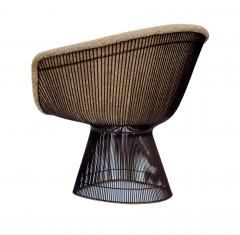Warren Platner Mid Century Bronze Frame Warren Platner for Knoll Slipper Lounge Chairs - 4333837