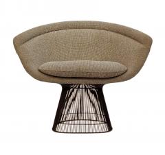 Warren Platner Mid Century Bronze Frame Warren Platner for Knoll Slipper Lounge Chairs - 4333842