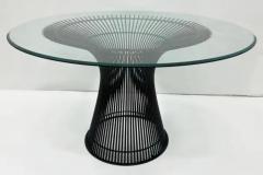 Warren Platner Mid Century Modern Warren Platner Knoll Steel Dining Table with Glass Top - 3528564