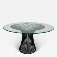 Warren Platner Mid Century Modern Warren Platner Knoll Steel Dining Table with Glass Top - 3531240