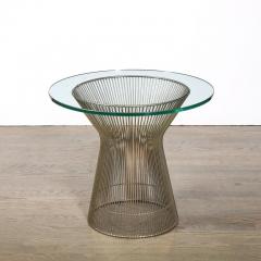 Warren Platner Mid Century Modernist Bent Polished Nickel Side Table by Warren Platner - 3276293