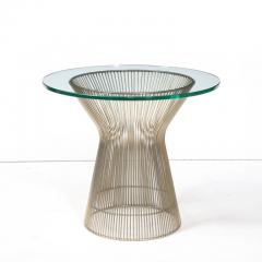 Warren Platner Mid Century Modernist Bent Polished Nickel Side Table by Warren Platner - 3276432