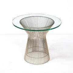 Warren Platner Mid Century Modernist Bent Polished Nickel Side Table by Warren Platner - 3276442