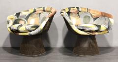 Warren Platner Pair of 1960s Bronze Warren Platner Lounge Chairs New Upholstery - 2924608