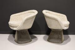 Warren Platner Pair of 1960s Warren Platner Lounge Chairs in French Boucle - 2548844