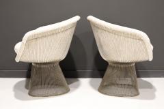 Warren Platner Pair of 1960s Warren Platner Lounge Chairs in French Boucle - 2548845