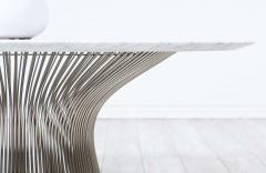 Warren Platner Vintage Warren Platner Carrara Marble Steel Coffee Table for Knoll - 2243329