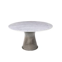 Warren Platner Warren Platner Edited By Knoll Carrara Marble Steel Table USA 70s - 1830938