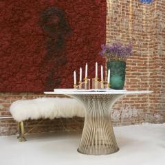 Warren Platner Warren Platner Edited By Knoll Carrara Marble Steel Table USA 70s - 1830939