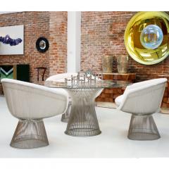 Warren Platner Warren Platner Mid Century Modern for Knoll Glass Steel American Dining Table - 3429152