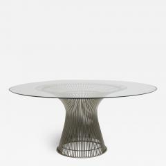 Warren Platner Warren Platner Mid Century Modern for Knoll Glass Steel American Dining Table - 3430510