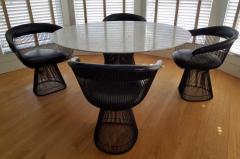 Warren Platner Warren Platner Original White Marble Top Bronze Dining Table Knoll 1960s - 2741220