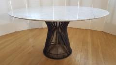 Warren Platner Warren Platner Original White Marble Top Bronze Dining Table Knoll 1960s - 2741229