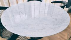 Warren Platner Warren Platner Original White Marble Top Bronze Dining Table Knoll 1960s - 2741232