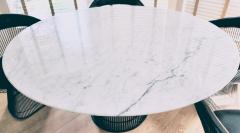 Warren Platner Warren Platner Original White Marble Top Bronze Dining Table Knoll 1960s - 2741233