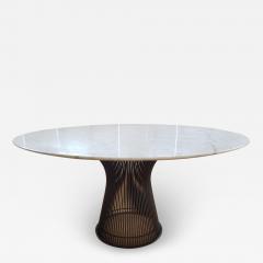 Warren Platner Warren Platner Original White Marble Top Bronze Dining Table Knoll 1960s - 2747370