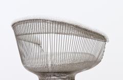 Warren Platner Warren Platner Steel Boucle Tweed Arm Chairs for Knoll - 2973548