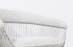 Warren Platner Warren Platner Steel Boucle Tweed Arm Chairs for Knoll - 2973551