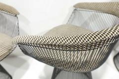 Warren Platner Warren Platner for Knoll Black Frame Dining Chairs in Kelly Wearstler Upholstery - 4280896