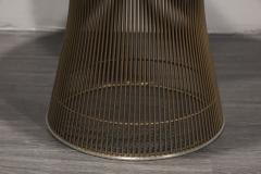Warren Platner Warren Platner for Knoll Bronze Base Side Table with Walnut Top - 2899834