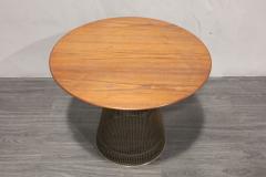Warren Platner Warren Platner for Knoll Bronze Base Side Table with Walnut Top - 2899835