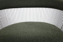 Warren Platner Warren Platner for Knoll Bronze Frame Dining Chairs in Deep Green Boucle - 4779105